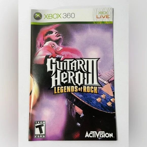 Guitar Hero III: Legends of Rock Xbox 360 CIB Excellent Game Complete Manual - Picture 5 of 12